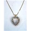 Image 2 : FOUR YELLOW GOLD AND DIAMOND HEART-FORM PENDANTS
