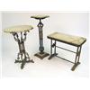Image 1 : THREE VICTORIAN GILT-METAL AND ALABASTER SIDE TABLES