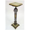 Image 2 : THREE VICTORIAN GILT-METAL AND ALABASTER SIDE TABLES