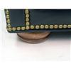 Image 3 : A BLACK LEATHER UPHOLSTERED CHESTERFIELD SOFA