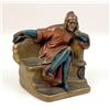 Image 2 : A PAIR OF PAINTED-METAL FIGURAL BOOKENDS