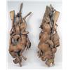 Image 1 : TWO LARGE WALL-HUNG BLACK FOREST CARVED AND PATINATED MAPLE HUNTING TROPHIES