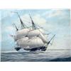 Image 2 : A FINELY PAINTED WATERCOLOR AND PENCIL ON PAPER OF A BRITISH CLIPPER SHIP, BY J.M. HUGGINS