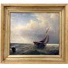 Image 1 : A SMALL OIL ON CANVAS OF A SAILING SHIP