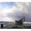 Image 2 : A SMALL OIL ON CANVAS OF A SAILING SHIP