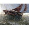 Image 3 : A SMALL OIL ON CANVAS OF A SAILING SHIP