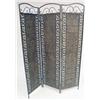 Image 1 : A PATINATED METAL THREE-PANEL FOLDING SCREEN
