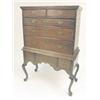 Image 1 : A GEORGE III OAK HIGHBOY