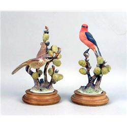 A PAIR OF DOROTHY DOUGHTY VERMILION FLYCATCHERS