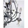 Image 3 : A LOUIS XV-STYLE PATINATED METAL AND GLASS-MOUNTED SIX-LIGHT CHANDELIER