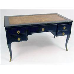 A NAPOLEON III ORMOLU-MOUNTED EBONIZED BEECHWOOD BUREAU PLAT