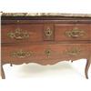 Image 2 : A LOUIS XV MARBLE TOP WALNUT COMMODE