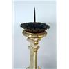 Image 3 : TWO PAINTED WOOD GILT-DECORATED PRICKET STICKS