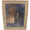 Image 1 : AN OIL ON CANVAS OF A CHINESE DEITY, ATTRIBUTED TO WILMA PREZZI