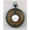 Image 1 : A TOLE AND GILT-DECORATED WALL CLOCK