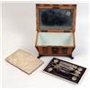 Image 5 : A REGENCY-STYLE MARQUETRY ORMOLU-MOUNTED SEWING BOX