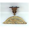 Image 1 : A PAINTED AND GILTWOOD-DECORATED ARCHITECTURAL DETAIL