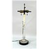 Image 2 : A BRASS-MOUNTED BLUE GLASS TABLE LAMP