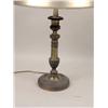 Image 3 : A PAIR OF PATINATED METAL CANDLESTICK-FORM TABLE LAMPS
