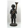 Image 2 : A PAIR OF PAINTED AND GESSO PAPIER-MACHE AND CARVED WOOD BLACKAMOORS