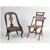 Image 1 : A REGENCY GILT-DECORATED EBONIZED CANE-SEAT SIDE CHAIR