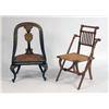 Image 2 : A REGENCY GILT-DECORATED EBONIZED CANE-SEAT SIDE CHAIR