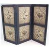 Image 3 : A PAINTED AND POLYCHROME-DECORATED THREE-PANEL FOLDING SCREEN
