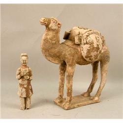 AN UNGLAZED TANG-STYLE CAMEL