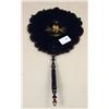 Image 3 : A PAIR OF CHINESE CARVED BLACK LACQUER AND MOTHER-OF-PEARL-INLAID COURTIER FANS