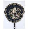 Image 4 : A PAIR OF CHINESE CARVED BLACK LACQUER AND MOTHER-OF-PEARL-INLAID COURTIER FANS
