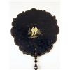 Image 5 : A PAIR OF CHINESE CARVED BLACK LACQUER AND MOTHER-OF-PEARL-INLAID COURTIER FANS