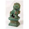 Image 2 : A GREEN-GLAZED EARTHENWARE FU DOG