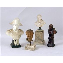 FOUR TABLETOP BUSTS