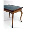 Image 2 : A PROVINCIAL BEECH AND CARVED CHERRYWOOD TOOLED LEATHER WRITING TABLE