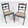 Image 1 : A PAIR OF REGENCY CARVED MAHOGANY SABRE LEG SIDE CHAIRS