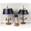 Image 1 : A GROUP OF THREE BRASS BOUILLOTTE LAMPS