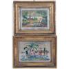 Image 1 : TWO FRAMED 19TH CENTURY BEADWORK EMBROIDERIES