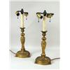 Image 1 : A PAIR OF NEOCLASSICAL GILT-METAL CANDLE STICKS
