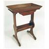 Image 6 : A PROVINCIAL RED-STAINED BEECHWOOD TRAY-TOP ONE-DRAWER SIDE TABLE