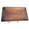 Image 7 : A PROVINCIAL RED-STAINED BEECHWOOD TRAY-TOP ONE-DRAWER SIDE TABLE