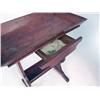 Image 9 : A PROVINCIAL RED-STAINED BEECHWOOD TRAY-TOP ONE-DRAWER SIDE TABLE