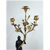 Image 3 : TWO SIMILAR NEOCLASSICAL FIGURAL GILT-METAL AND GILT-BRONZE THREE-ARM CANDELABRA