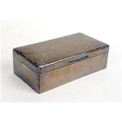 A BIRKS-ELLIS STERLING SILVER RECTANGULAR HINGED LID BOX