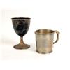 Image 1 : AN AMERICAN COIN SILVER HANDLED CUP