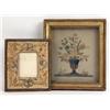 Image 1 : A FRAMED CREWELWORK AND SILK THREAD FLORAL EMBROIDERY