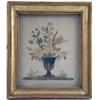 Image 2 : A FRAMED CREWELWORK AND SILK THREAD FLORAL EMBROIDERY