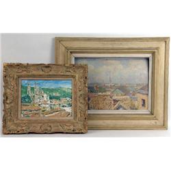 A FRAMED OIL ON BOARD
