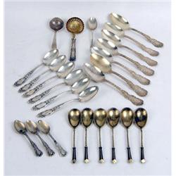A GROUP OF SILVER FLATWARE