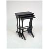 Image 1 : A SET OF THREE VICTORIAN PAINT-DECORATED NESTING TABLES