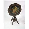 Image 2 : A VICTORIAN BLACK-PAINTED AND POLYCHROME-DECORATED TEA TABLE